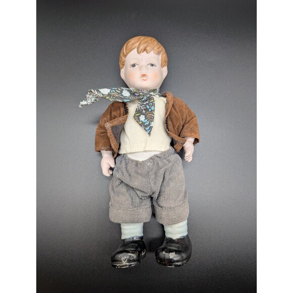 Vintage Oumlet Hansel Bisque Porcelain Doll Strung Joint 10 inches tall - Picture 2 of 8